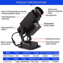 Hiedmeil Custom GOBO Projector Logo Projection Lamp 15W Rotating Signs Commercial Store Ground Spotlight with Text Pattern Brand Logo (Outdoor) (Indoor)