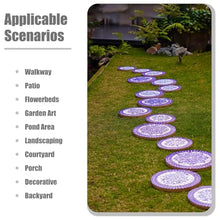 Elitix Stepping Garden Stone Mosaic Patterns Tiles for Walkway, Outdoor Stepping Gardening Stone, 30/34 / 39cm Stone Ornaments Memorial for Garden(Color:Large,Size:6 pcs)