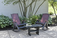 LuxCraft Poly Comfort Rocker Outdoor Rocking Chair Dove Gray & Slate
