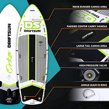 Driftsun Inflatable Paddle Board 12ft Extra Wide SUP Package Green