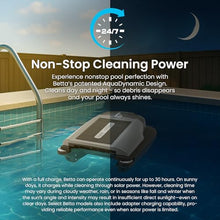 Betta Flex Solar-Powered Robotic Pool Skimmer – Cordless with Dual Cleaning Modes, Soft-Touch Pool Protection. Compatible with Infinity Edge, In-Ground & Above-Ground Pools (Grey)