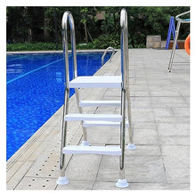Swimming Pool Ladder, 304 Stainless Steel Pool Step Ladder with Removable Steps, Above Ground Pools Entry and Exit System, Load Capacity 660 Lb (Silver 3 Steps)