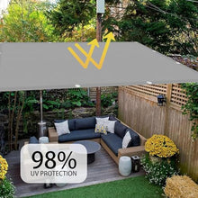 Light Gray Sun Shade Sail Rectangle 22x40 FT Waterproof Outdoor Sun Shade Sail 95% UV Block with Grommets for Patio Backyard Carport Garden