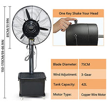 CUTPOIY Portable Misting Fan with Adjustable Height, 90° Oscillating Pedestal Fan, 42L Water Tank for Camping Patio, Outdoor Cooling, 81cm/31.9in
