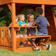 Backyard Discovery Skyfort II Cedar Wood Swing Set Brown