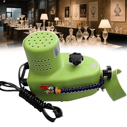 forplubossmmp Portable Glass Edger Machine, 800w Electric Power, 8000 RPM Speed, Diamond Glass Corner Grinding Edging Machine, Handles Plane, Curve Edges at 1-3 M/Min, Compact 14-Lb Build
