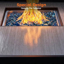 BALI OUTDOORS 42inch Propane Fire Pit Patio Outdoor Fire Pit Table Large