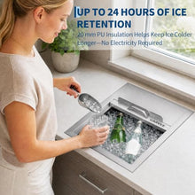 JustSmart 115.7 QT Large Capacity Drop in Ice Chest with Sliding Cover