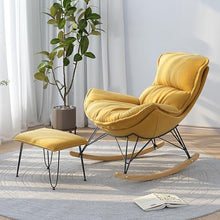 MHJKHG Relax Rocking Chair with Footstool High Backrest Adult Lazy Sofa Can Recline for Living Room Bedroom,7,Large，1 Large