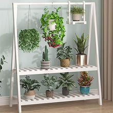 Modern Rustic Flower Rack Multi-specification Flowerpot Stand Anti-corrosion And Moisture Resistant Plant Display Rack Hangable Flower Pot Ladder Frame Wooden Plant Trellis For Patio Balcony