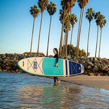 ISLE Surf and SUP Megalodon Inflatable Paddle Board Bundle 15' Seafoam/Peach