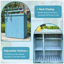 DFEDHF Wooden Garden Potting Bench Table with 3 Tier Shelves Waterproof Planting Work Bench for Outdoor Garden Storage and Organization Backyard Shed Tool Organizer (Brown 120x87x45cm)