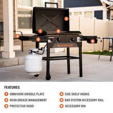 Blackstone 2287 Original 28” Omnivore Griddle with X-Braced Hood, Powder Coated Steel, Black