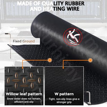 Heated Snow Melting Mats for Entrances/Stairs w/6 ft Cord, Outdoor Non-Slip Heated Outdoor Walkway Mat Heated Driveway Pad, Outdoor De-Icing Mat,Winter Removal and Ice Melt Product(5 Pcs,10IN x 15IN)
