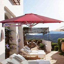 RWGOVLU Beach Umbrella Wall Mount Parasol Outdoor Garden Balcony Cantilever Tilting Sunshade Umbrella with Metal Pole