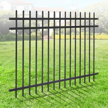 Fencer Wire Heavy Duty Pinnacle Fence Barrier Panel, 4FT Height X 6FT Width Anti-Rust Metal Fencing Panel, Steel Outdoor Decorative Garden Fence Panel for Yard, Pool, Patio, Single Panel
