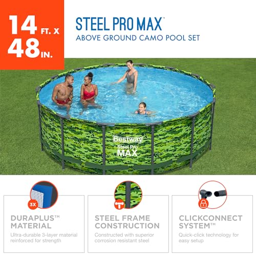 Bestway Steel Pro Max 14'x48 Camo Pool Set Multicolor
