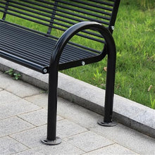 ZTHYSHXA Park Bench Galvanized Outdoor Bench with Backrest Multi-Person Park(White)
