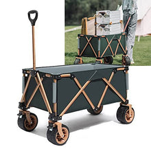 Outdoor Garden Cart Foldable Wagon, Portable 150L Large Capacity Beach Wagon with 20cm Widened Detachable Off-Road Wheels, 150KG Heavy Duty Utility Collapsible Wagon,A