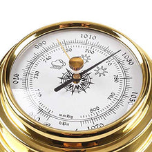 JDXQBLD Thermometer Hygrometer Barometer Watch Clock Copper Shell Zirconium Marine for Weather Station