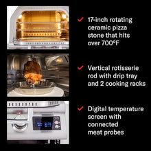 Blaze 26-Inch Outdoor Multi-Fuel Pizza Oven | Rotisserie & Sleeve | 17-Inch Rotating Ceramic Stone | Dual-Fuel Orifices for Propane & Natural Gas | Stainless Steel Construction | BLZ-26-PZOVN-LP