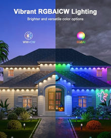Lumary Permanent Outdoor Lights Max, 105FT with 80 LED Eave Lights 4800LM