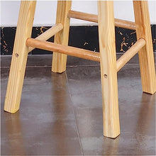 KOMFGT Wooden s Set of 2 with Footrest High Back Bar Chair Relaxed Home Business Counter,A,Sitting Height 60cm