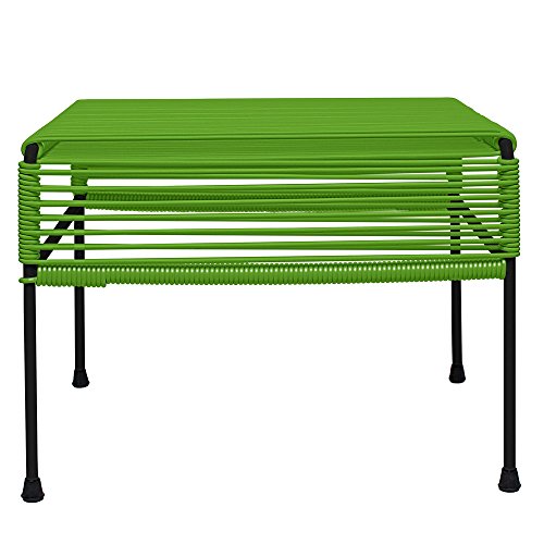 Innit Designs Adam Ottoman, Olive Weave on Black Frame