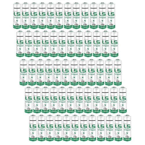 SJEFDVDFFGS [60-Pack] LS17500 A 3.6-Volt Lithium Battery, LS17500 LS 17500 for CNC Water Meters Frequency Converters,3600mAh