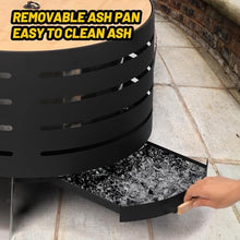 Garvee Smokeless Outdoor Fire Pit – 360° Airflow, Removable Ash Pan, Bamboo Lid, Rainproof Cover – Low Smoke Traditional Stove – 30 Inch Size – Ideal for Patio, Backyard, Camping – Size: 30 Inch