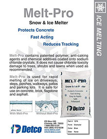 Detco Snow & ICE MELT - Pallet (49 Bags) - Unique Polymer Formula-Big- 50lb Bag, Safe Around Pets, Lawn, shrubs, Sidewalks, porches and driveways.