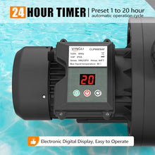 (24H Timer) VINGLI 19in Sand Pool Filter Tank With A 1HP Pump 115V Above Ground Pool Pump with Filter Basket,3962 GPH