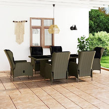 AMBERARD Patio Dining Set Set of 6 Brown Furniture Set