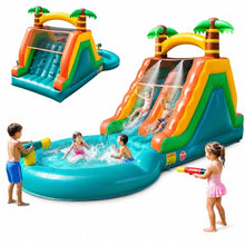23ft Inflatable Water Slide with Splash Pool & 10M Water Hose & 1100W Blower, 100% PVC Commercial Wet/Dry Inflatable Slide for Kids & Adults, Backyard Outdoor Summer Water Play（Back Crawl0.7mm）