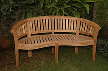 Anderson Teak Curve 3 Seater Bench Extra Thick Wood Teak Natural
