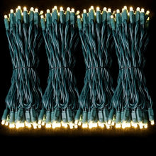 LAMPHOME 1200LED (24pk of 50L) String Lights, LED Christmas Lights, 6" SPACING,Green Wire,Warm White