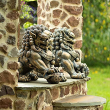 Zaer Ltd. Set of 2 Chinese Fu Dog Lion Sentry Statues (Large 24.5" Tall Size (Set of 2))