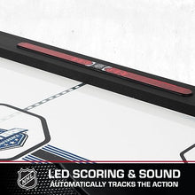 NHL 60" Air Hockey Table with Electronic Overhead Scoreboard Black/White