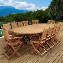 International Home Miami Amazonia Teak 13 Piece Extendable Patio Dining Set Brown