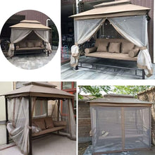 vhdurike Deluxe Patio Porch Swing, Outdoor Gazebo Swing Chair, Pop-Up Instant Gazebo Tent, Heavy Duty Canopy for Patio Garden Poolside Backyard