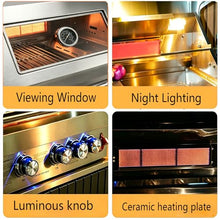 32-Inch Built-In Propane Gas Grill Head, 5 Burner, 304 Stainless Steel, 63,100 BTUs, Infrared Rear Burner, Natural Gas Convertible, Outdoor Cooking