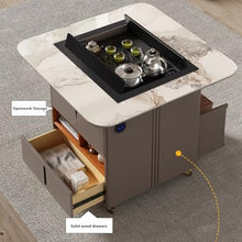 LICONG-2019 Tea Table Mobile Tea Table Modern Rock Slab Coffee Table Balcony Smart Lift Automatic Multifunctional Tea Table Side Table