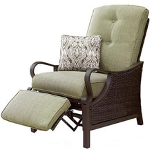 CAMBRIDGE Saratoga Hand-Woven Wicker Outdoor Reclining Chair Meadow Green
