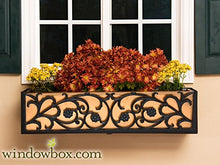 Windowbox 72in. French Quarter Aluminum Window Box Cage Black