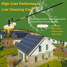 Multifunctional Solar Panel Cleaning Kit - Electric Water Fed Brush, 65cm Double Rotating Head, Extendable Pole, Suitable for Photovoltaic Panels, Windows & Pool Cleaning X1-3.5