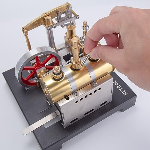 Helixsun DIY Steam Beam Engine Model Kit Full Metal with Boiler & Flyball Governor