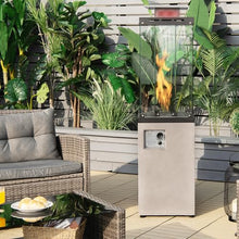Tangkula 41,000 BTU Propane Patio Heater with Waterproof Cover (Light Grey)