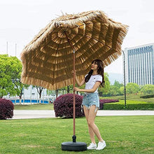Parasol Umbrella Straw Parasol Umbrella for Garden, Waterproof and Fade Resistant Patio Umbrella with Tilt Steel Pole, 25L Water Injection Base (Size : 7.8FT) ()