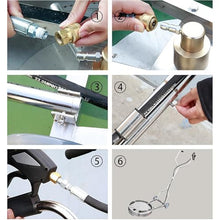 21 Inch Stainless Steel Car Undercarriage Pressure Washer Attachment, Water Broom Cleaner Kit for Chassis Cleaning, Power Washer Accessory for Vehicle Underside and Driveway Use