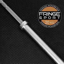 FringeSport Wonder Bar Stainless Steel Barbell 20 kg | 1800 lb Weight Capacity Olympic Barbell